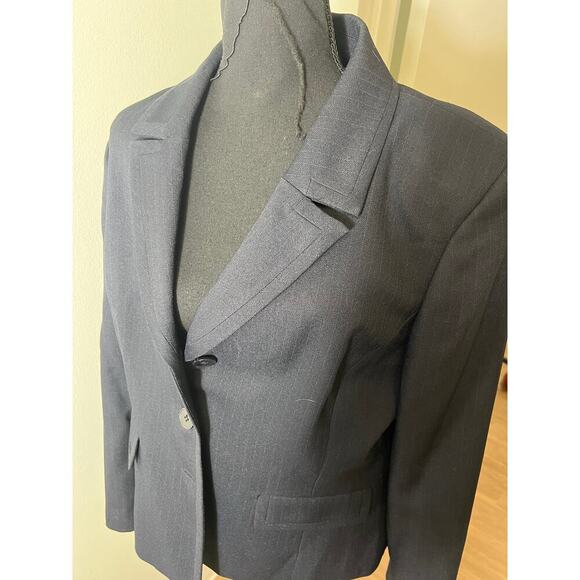 Evan-Picone Navy Polyester Suite Coat and Pants Size 16 - Picture 5 of 9